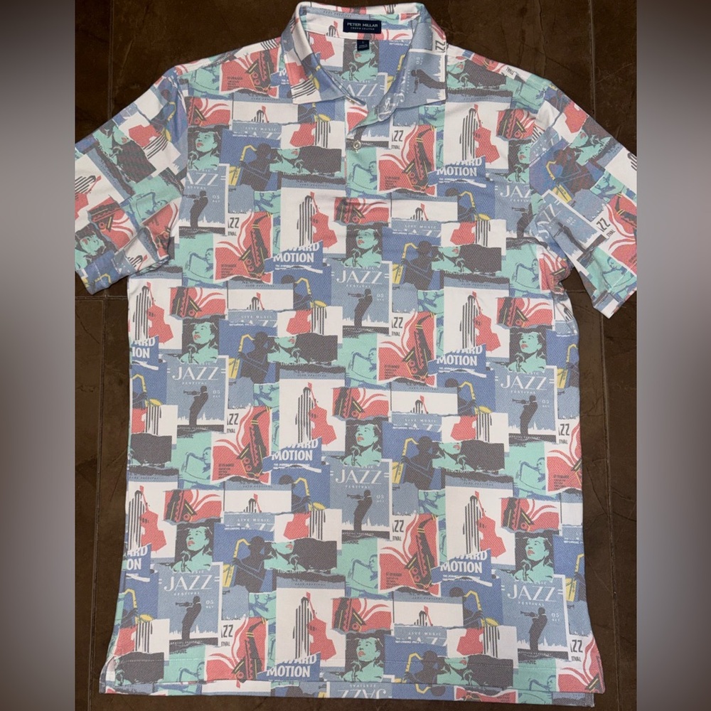 Peter Millar Multicolor Jazz Graphic Polo Shirt